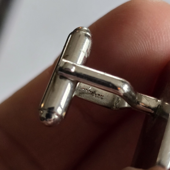 Vintage cuff links O.O. Monogram silver tone Anson cufflinks alphabet - Picture 8 of 10